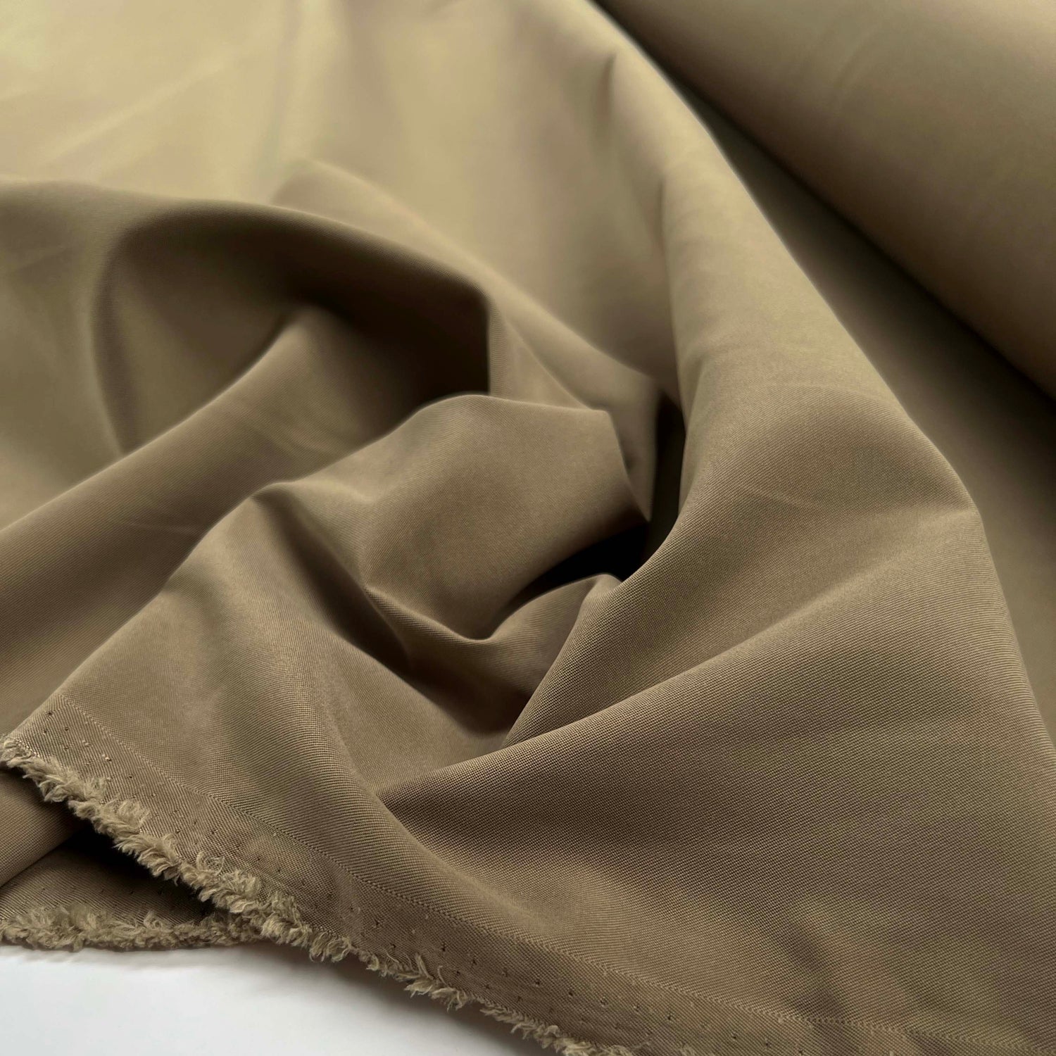 All Singing Italian Plain Nylon Lightweight Beige Fabric CU