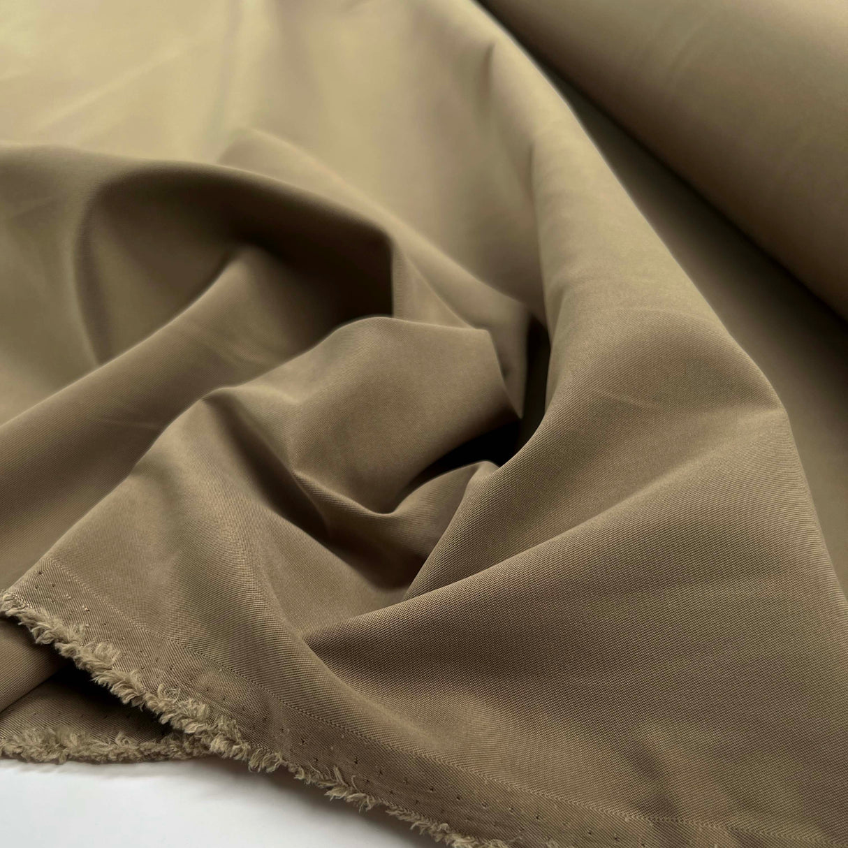 All Singing Italian Plain Nylon Lightweight Beige Fabric CU