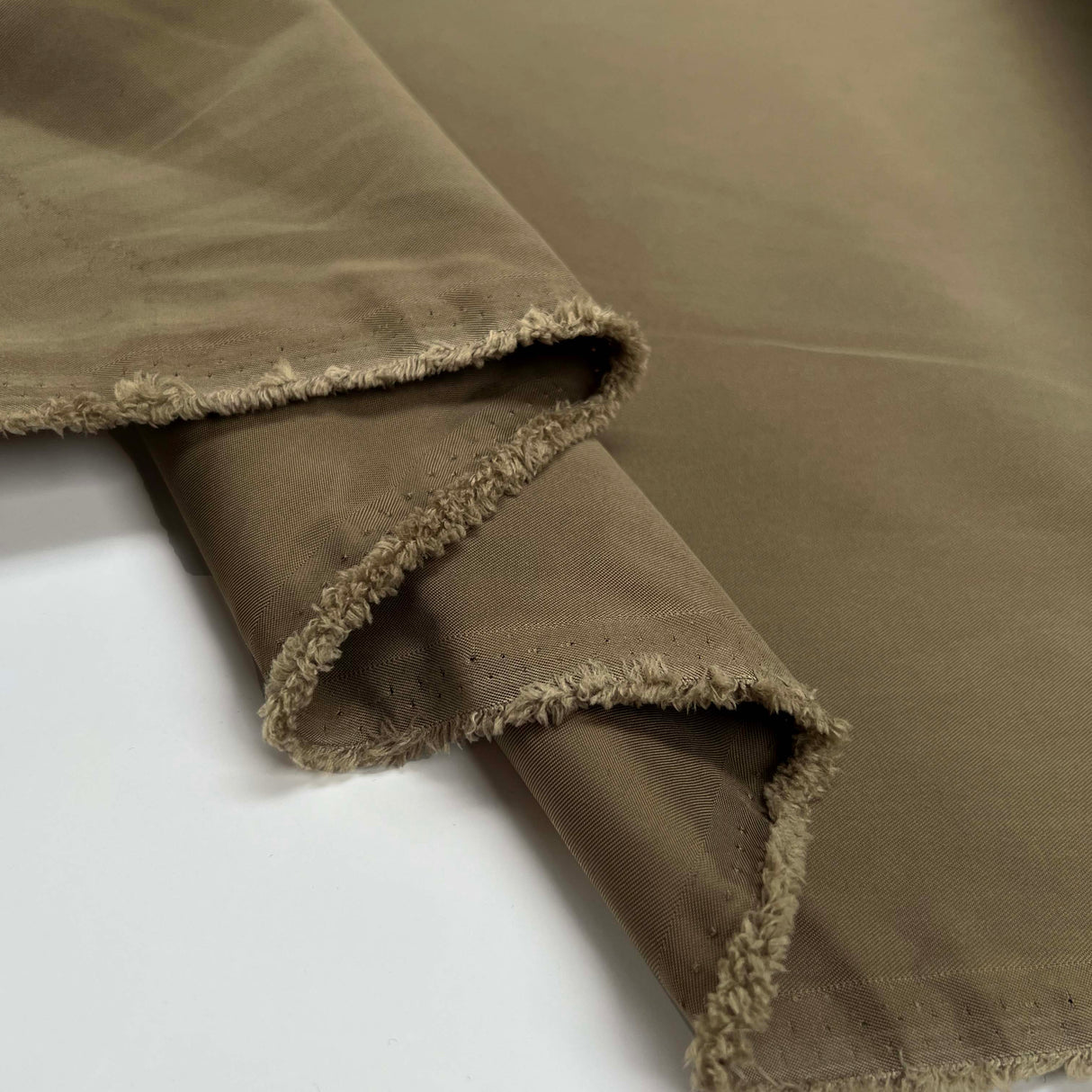 All Singing Italian Plain Nylon Lightweight Beige Fabric Fold