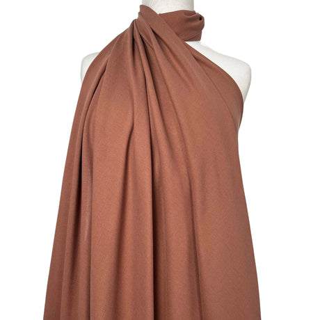 All Spice Lyocell Viscose Cinnamon Brown Soft Suiting Fabric Mannequin