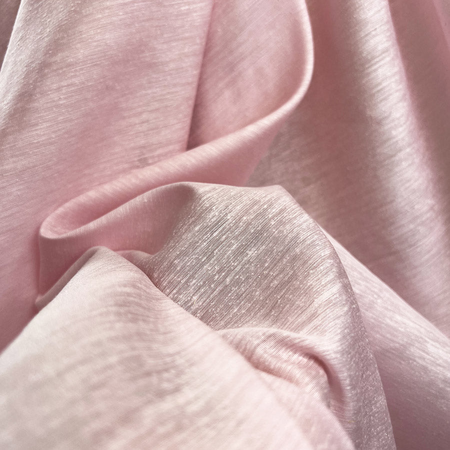 Silk Lightweight Fine Pink Dress Fabric Angelic Blush CU