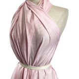Silk Lightweight Fine Pink Dress Fabric Angelic Blush Side