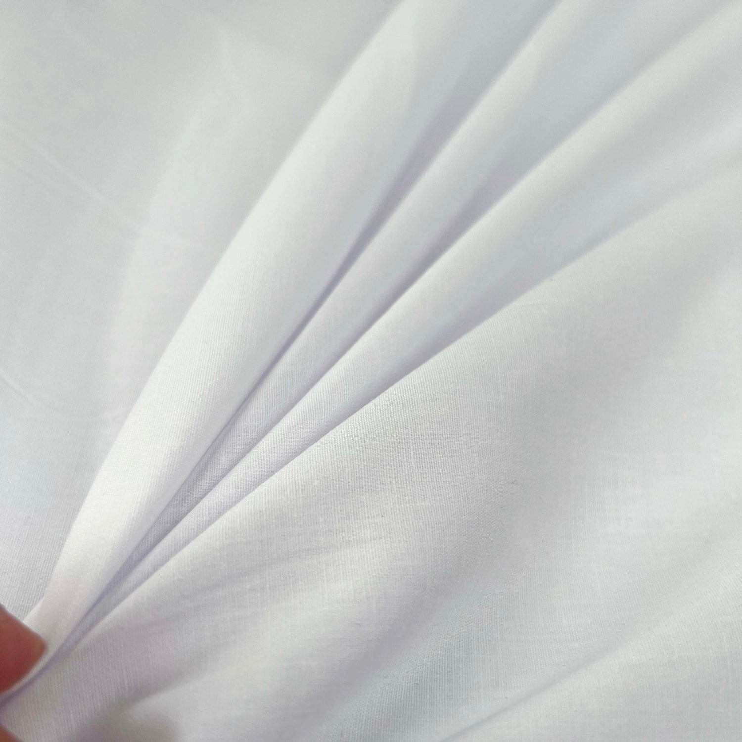 Apparition Plain White Cotton Elastane Shirting Fabric Stretch