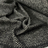 Arctic Circle Polyester Wool Gingham Black White Spot Coating Fabric CU