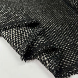 Arctic Circle Polyester Wool Gingham Black White Spot Coating Fabric Fold