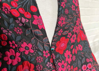 Pink PolyCotton Floral Dress Fabric Arianna Brocade 