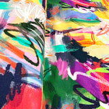 French Terry Art School Multicoloured Artwork Squiggle Fabric Print Bolt