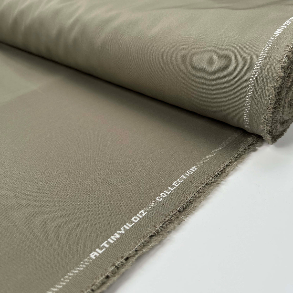At The Slopes Polyester Wool Khaki Woven Suit Fabric Bolt