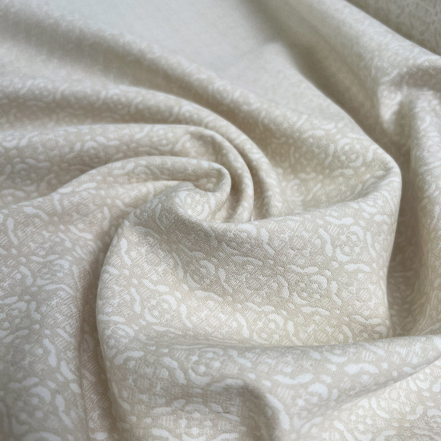 Avorio Cotton Cream Dobby Weave Coating Fabric CU