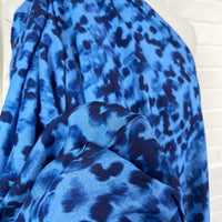 Azure Leopard Twill