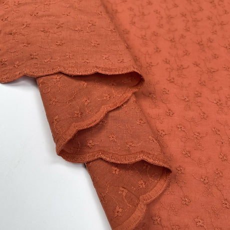Gentle Rust - Embroidered Cotton