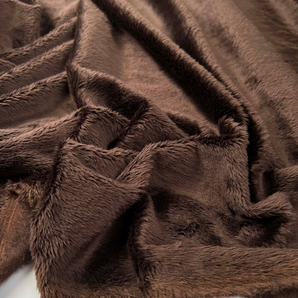 Baby Brown Fur Polyester Soft Coating Fabric CU