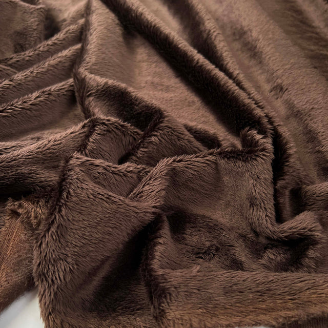 Baby Brown Fur Polyester Soft Coating Fabric CU