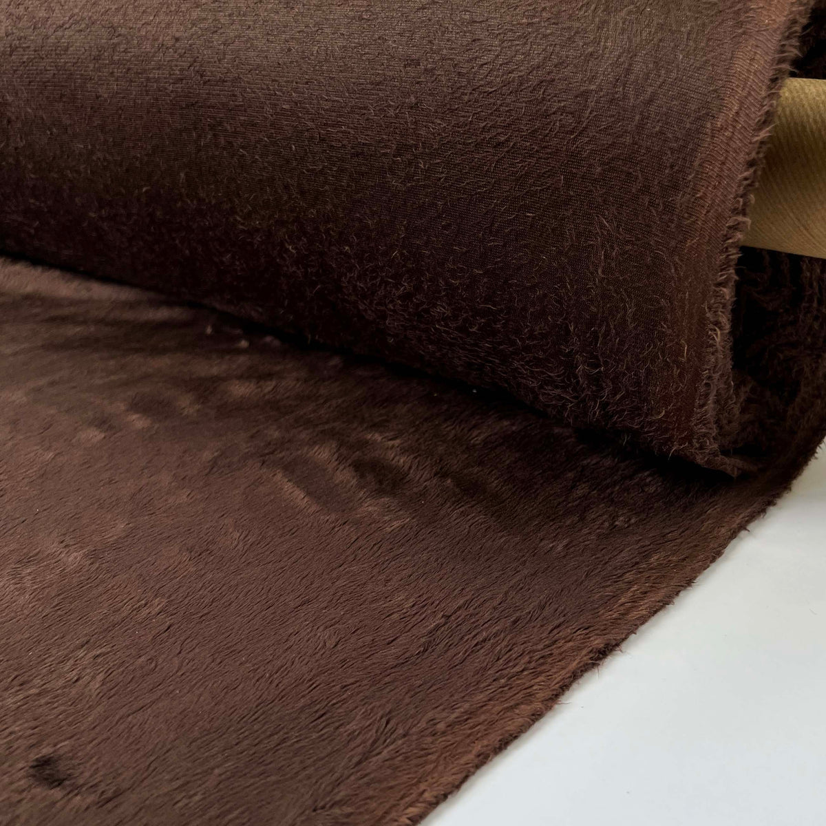 Baby Brown Fur Polyester Soft Coating Fabric Roll