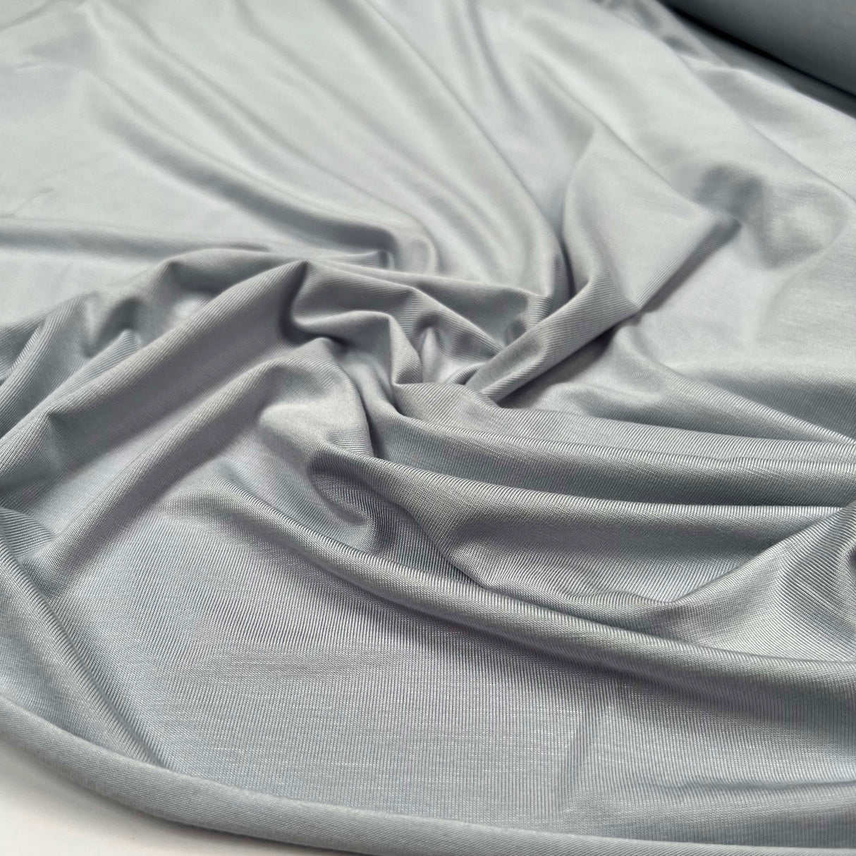 Bamboo Jersey 180 Ice Mid Grey Spandex Plain Knit Jersey Fabric CU