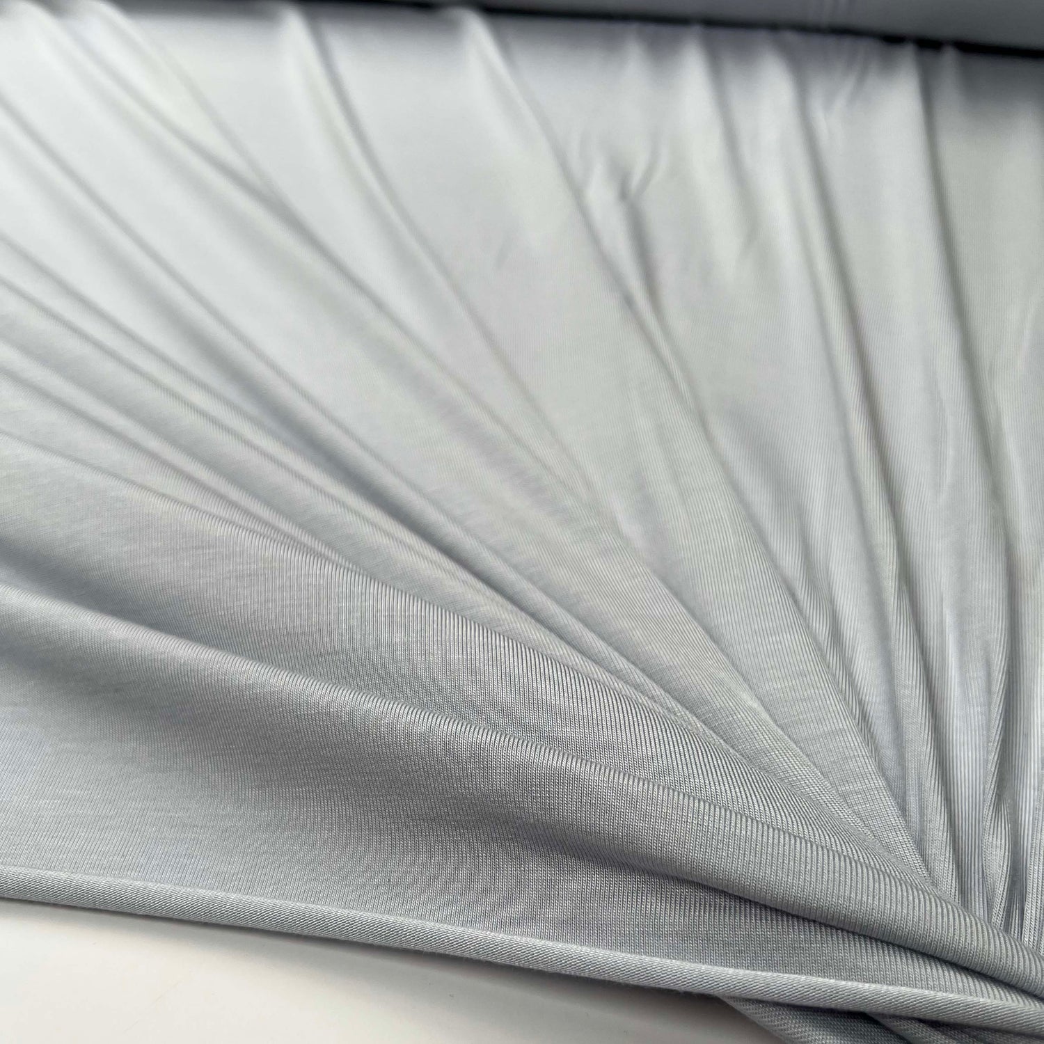 Bamboo Jersey 180 Ice Mid Grey Spandex Plain Knit Jersey Fabric Stretch