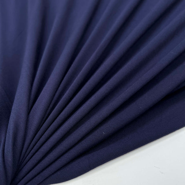 Bamboo Jersey 180 Navy Blue Spandex Plain Knit Jersey Fabric Stretch
