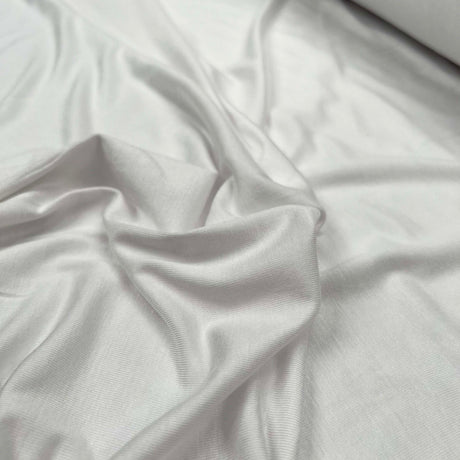 Bamboo Jersey 180 White Spandex Plain Knit Jersey Fabric CU
