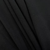 Bamboo Jersey Black Knitted Elastane Stretch Plain Dress Fabric CU