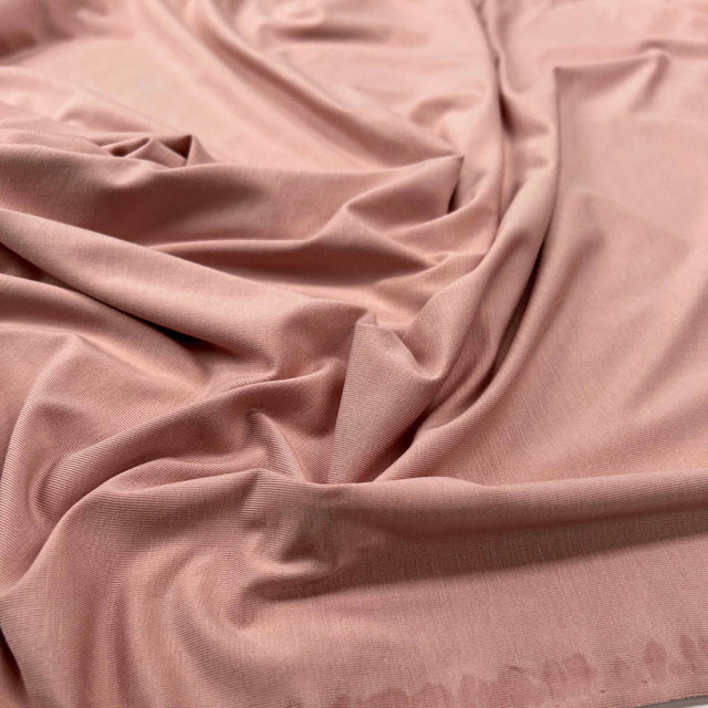 Oeko-Tex Bamboo Elastane Jersey Fabric Pink Bamboo Jersey - Blush