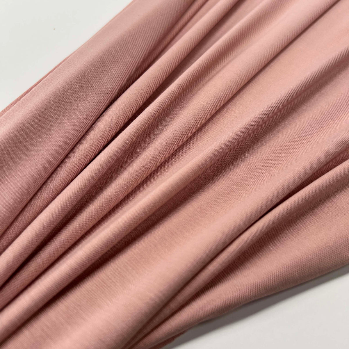Oeko-Tex Bamboo Elastane Jersey Fabric Pink Bamboo Jersey - Blush Stretch