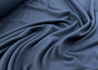Bamboo Jersey Denim Blue Elastane Plain Knitted Tshirt Fabric CU