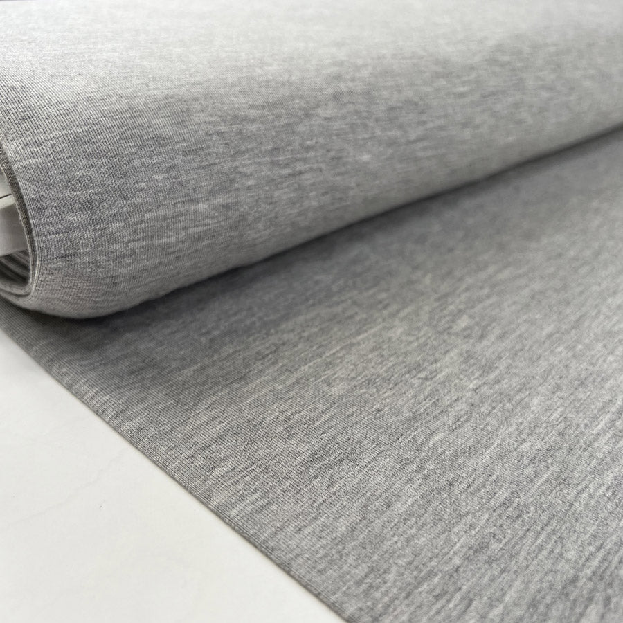 Bamboo Jersey Grey Elastane Plain Knitted Tshirt Fabric Bolt