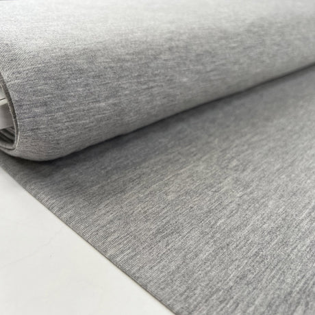 Bamboo Jersey Grey Elastane Plain Knitted Tshirt Fabric Bolt