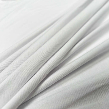 Oeko-Tex Bamboo Elastane Jersey Fabric Bamboo Jersey Optic White Stretch