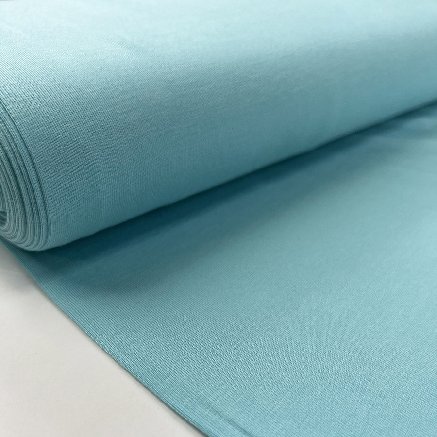 Bamboo Jersey Turquoise Blue Elastane Plain Knitted Tshirt Fabric  Bolt