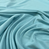 Bamboo Jersey Turquoise Blue Elastane Plain Knitted Tshirt Fabric CU