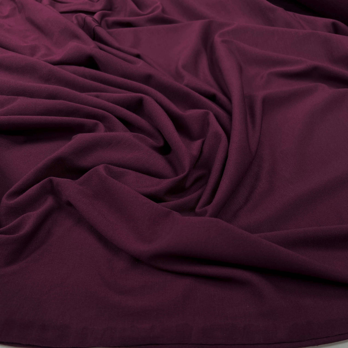 Oeko-Tex Bamboo Elastane Jersey Fabric Purple Bamboo Jersey - Wine