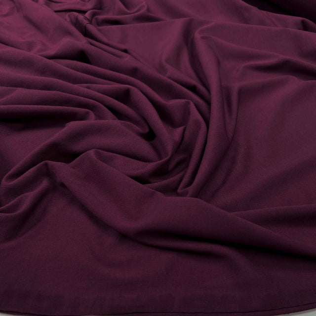 Oeko-Tex Bamboo Elastane Jersey Fabric Purple Bamboo Jersey - Wine