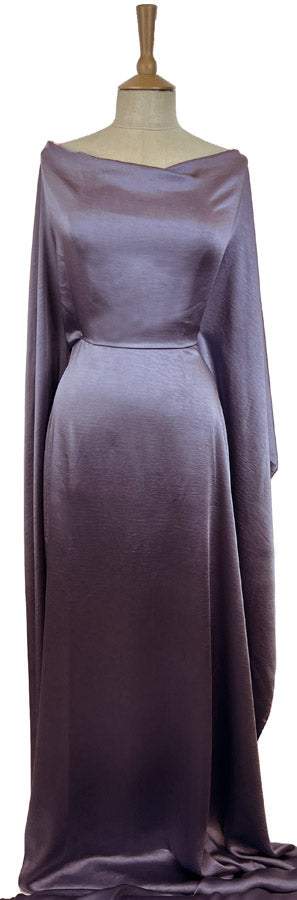 Bella Satin Stretch Lavender Polyester Elastane Smooth Dressmaking Fabric Mannequin