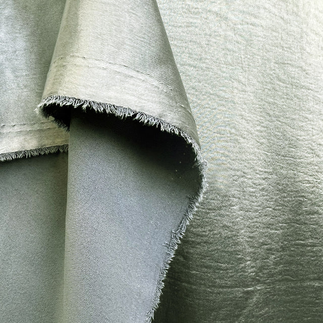Bella Satin Stretch Mint Polyester Elastane Smooth Dressmaking Fabric Hang