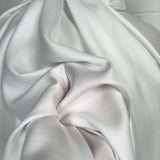 Bianca Perla Viscose White Plain Italian Dress Fabric CU