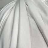 Bianca Perla Viscose White Plain Italian Dress Fabric 