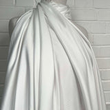 Bianca Perla Viscose White Plain Italian Dress Fabric Mannequin