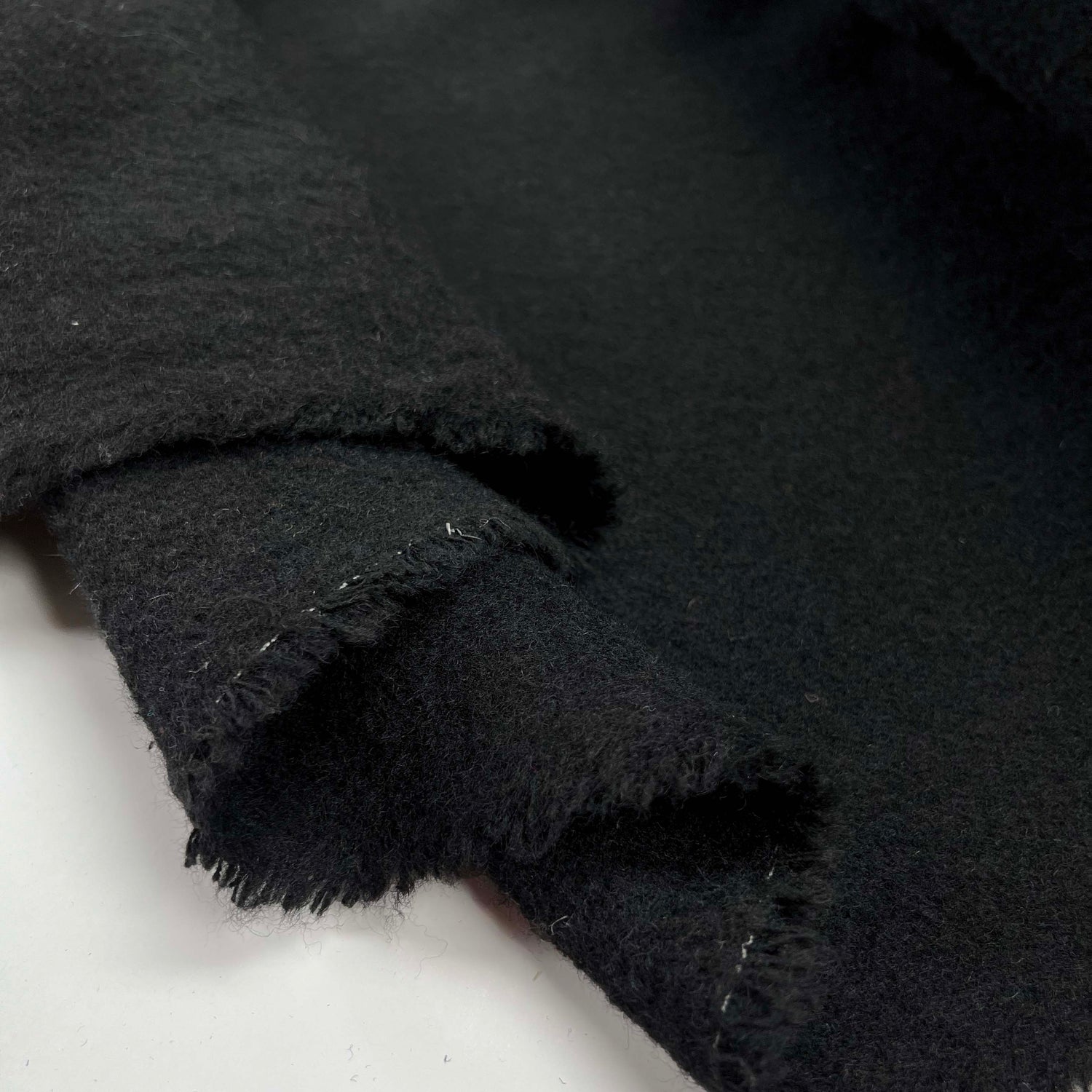 Black Bean Wool Polyester Acrylic Brushed Plain Coating Fabric Fold