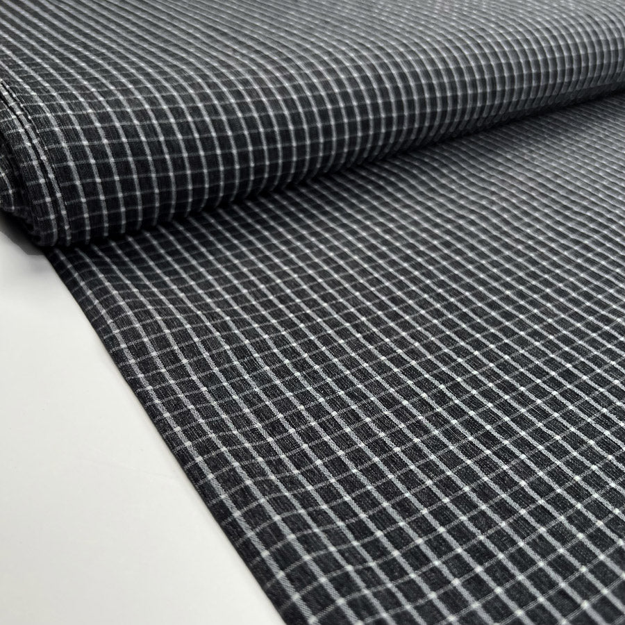 Black Check Shirting