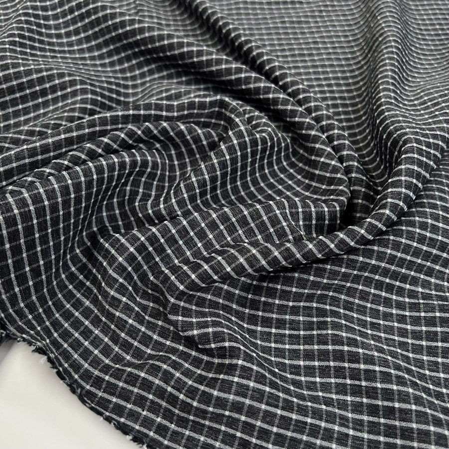 Black Check Shirting