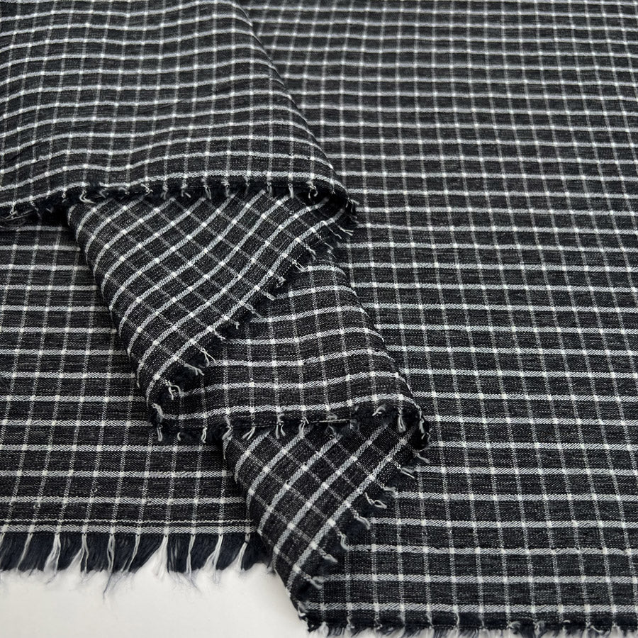 Black Check Shirting