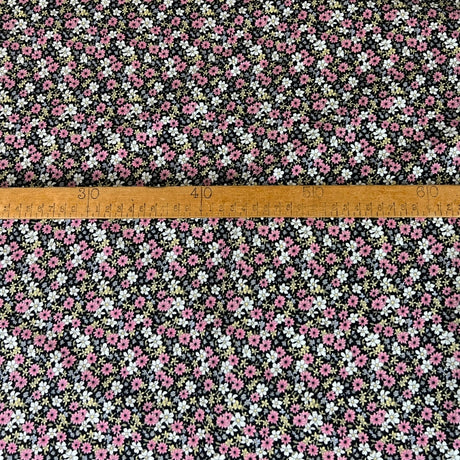 Floral Needlecord Dressmaking Fabric Baby Driver - Piccolo - Lilac Ruler