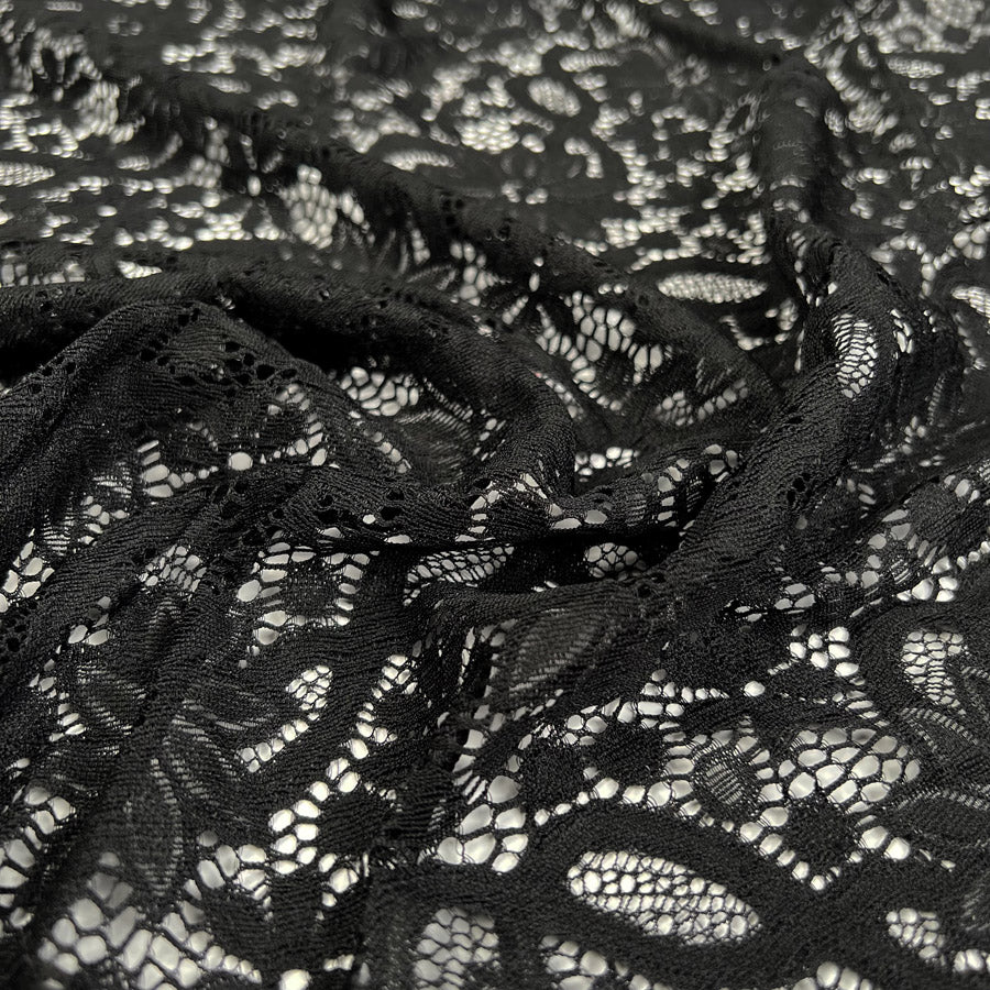Black Petal - Stretch Lace