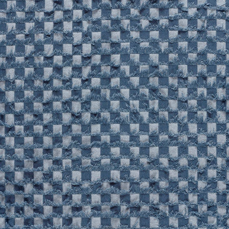 Rebel Denim Blue Checked Jacquard Cotton Dress Fabric fabric, undefined