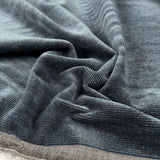 Blue Velvet Furnishing Polyester Fire Retardant Stripe Fabric CU