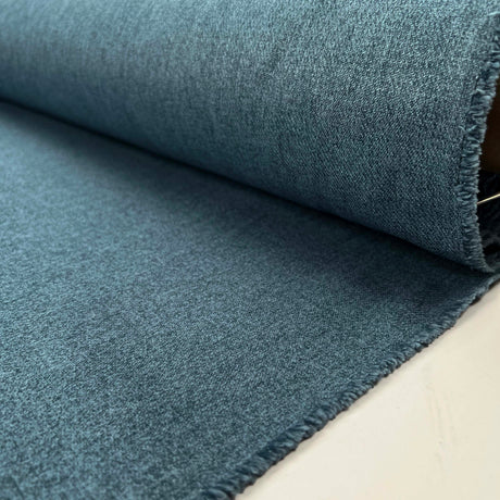 Bohemian Furnishing Blue Polyester Marl Upholstery Fabric Roll
