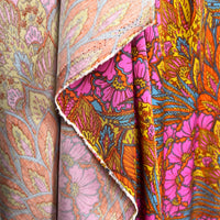 Bold Floral Paisley - Orange & Pink
