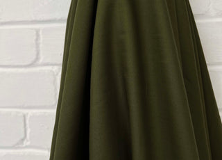 Boyfriend Material Green Cotton Plain Woven Shirting Italian Ex Designer Fabric Roll