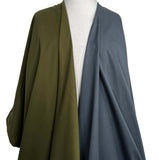 Boyfriend Material Green Cotton Plain Woven Shirting Italian Ex Designer Fabric Both